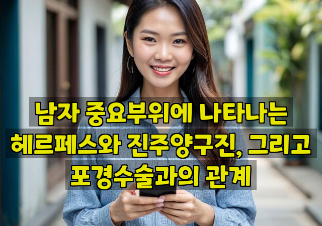 남자 중요부위에 나타나는 헤르페스와 진주양구진, 그리고 포경수술과의 관계